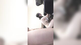 G奶人妻~前面插嘴 後入打大屁股~~3P乳交-1