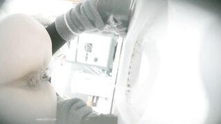 【廁拍】極品黑絲 白虎逼-03