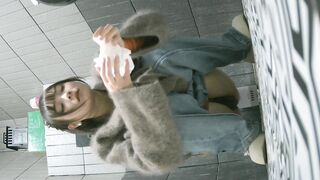 【廁拍】極品黑絲 白虎逼-14