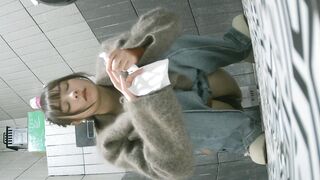 【廁拍】極品黑絲 白虎逼-14